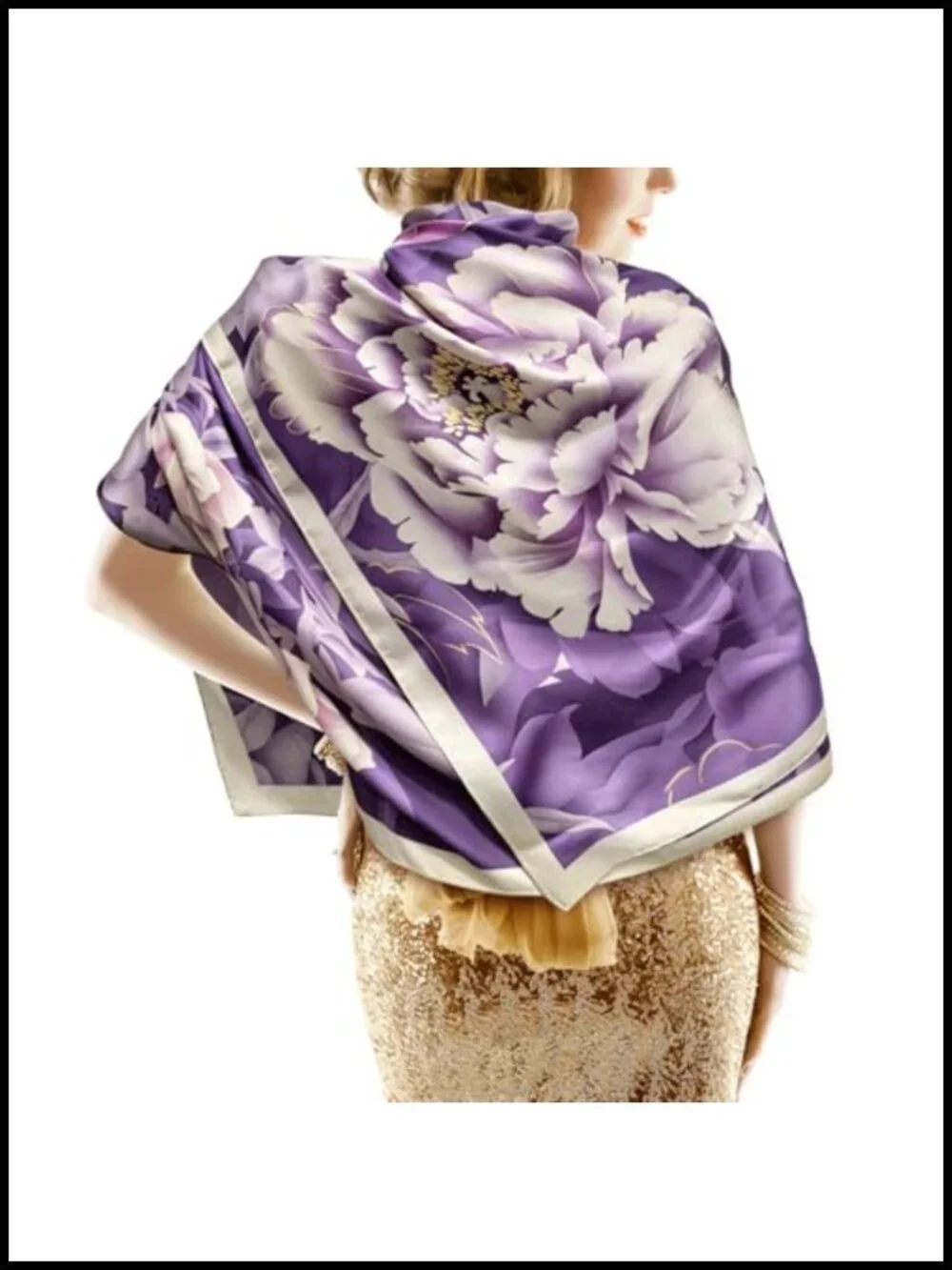 Large Satin Scarf for Women, 70x35 Inch Silk Like Shawl Wrap Lightweight Summer